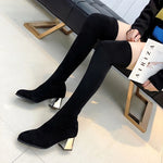 Size 35-43 Winter Over The Knee Boots Women Stretch Fabric Women Thigh