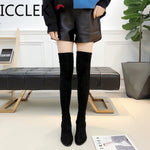 Size 35-43 Winter Over The Knee Boots Women Stretch Fabric Women Thigh