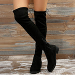 Fashion Slim Over The Knee Boots Women Autumn Winter Short Plush Long