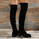 Fashion Slim Over The Knee Boots Women Autumn Winter Short Plush Long