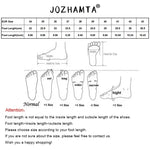 JOZHAMTA Size 34-43 Women Ankle Boots Real Leather Thick High Heel