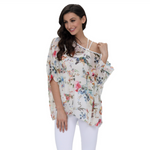 Women's Summer Floral Print Chiffon Tunic Top Women's Summer Floral Print Chiffon Tunic Top