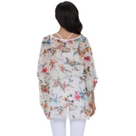 Women's Summer Floral Print Chiffon Tunic Top Women's Summer Floral Print Chiffon Tunic Top