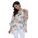 Women's Summer Floral Print Chiffon Tunic Top Women's Summer Floral Print Chiffon Tunic Top